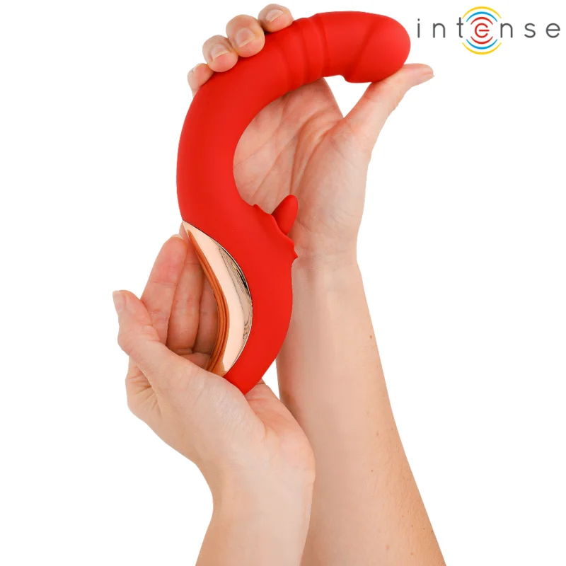 INTENSE - PAULINA VIBRATOR AND STIMULATOR IN U SHAPE RED - Image 4