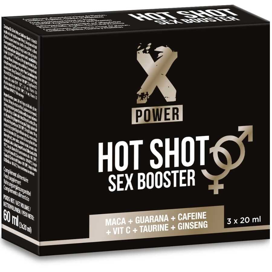 X POWER - HOT SHOT SEX BOOSTER AUGMENTATION DE LA LIBIDO 3 X 20 ML