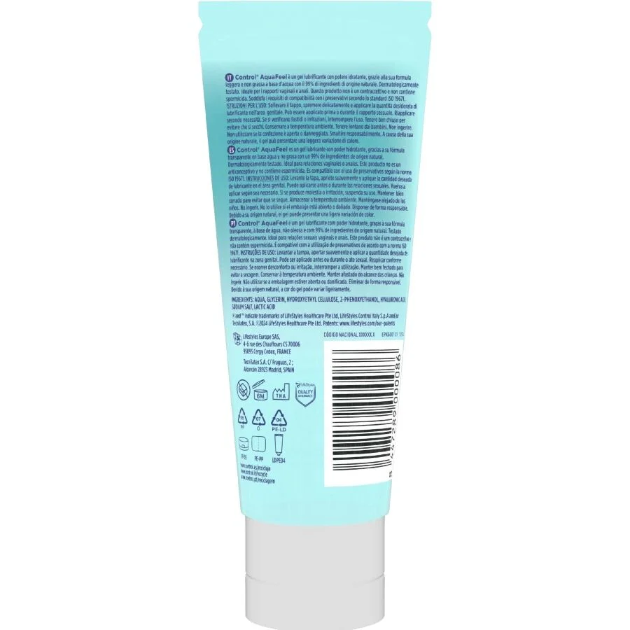 CONTROL - AQUAFEEL LUBRICANT WITH HYALURONIC ACID 80 ML - Image 3
