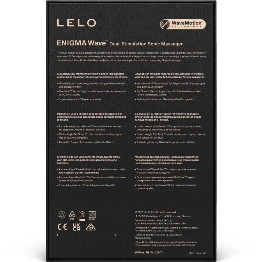 LELO - ENIGMA WAVE MASSEUR TRIPLE VIBRATION CYBER PURPLE - Image 6