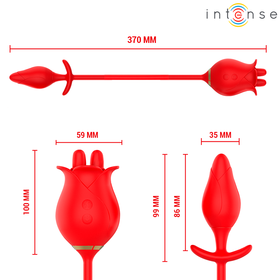 INTENSE - MELANIE DOUBLE STIMULATEUR DE CLITORIS AVEC LANGUE EN ZIGZAG - Image 8