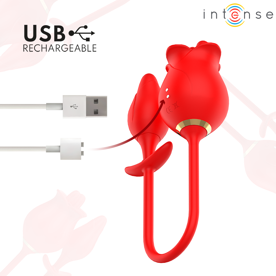INTENSE - MELANIE DOUBLE STIMULATEUR DE CLITORIS AVEC LANGUE EN ZIGZAG - Image 9