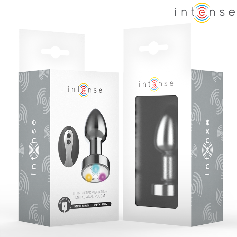 INTENSE - PLUG ANAL VIBRANT EN MÉTAL AVEC LUMIÈRES LED ET TÉLÉCOMMANDE - TAILLE S - Image 8