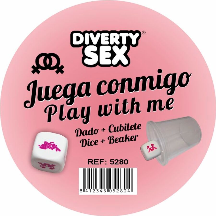 DIABLO PICANTE - DÉ DUR BLANC AVEC POSITIONS FÉMININES ET CUBE