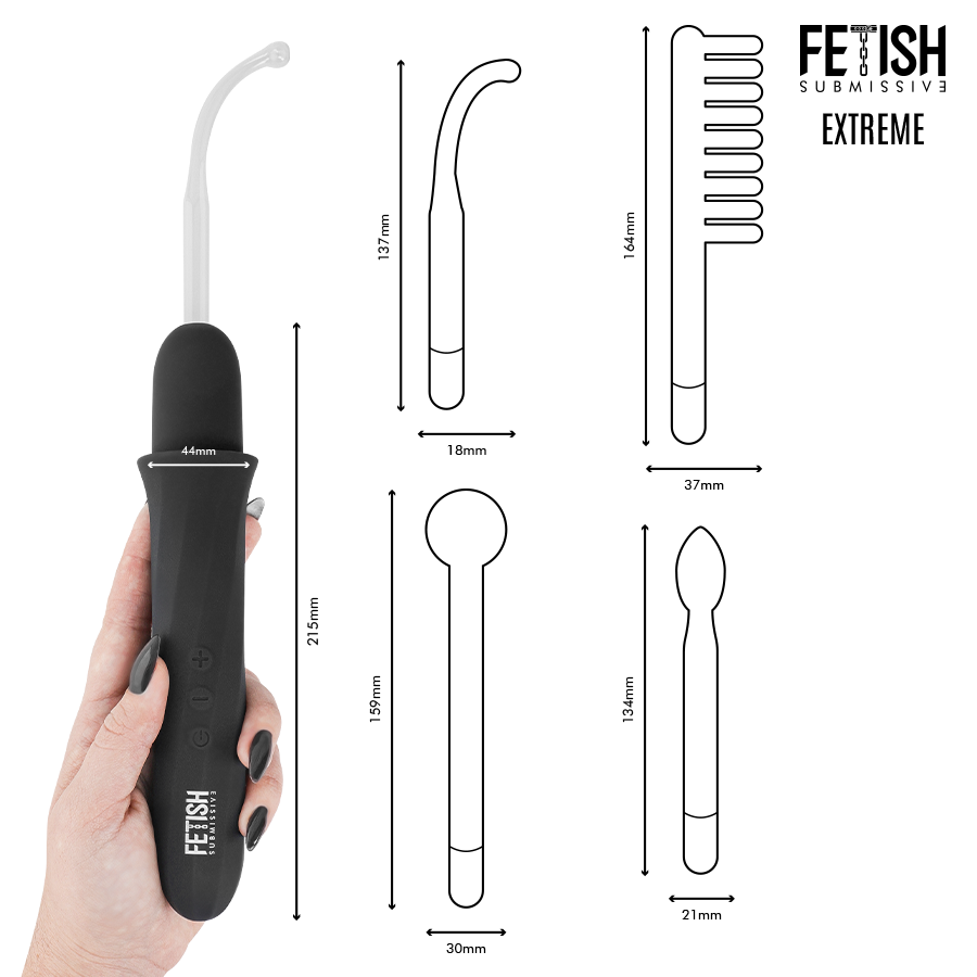 FETISH SUBMISSIVE - VIBRADOR WAND ELECTROESTIMULACIÓN ALTA FRECUENCIA - Image 7