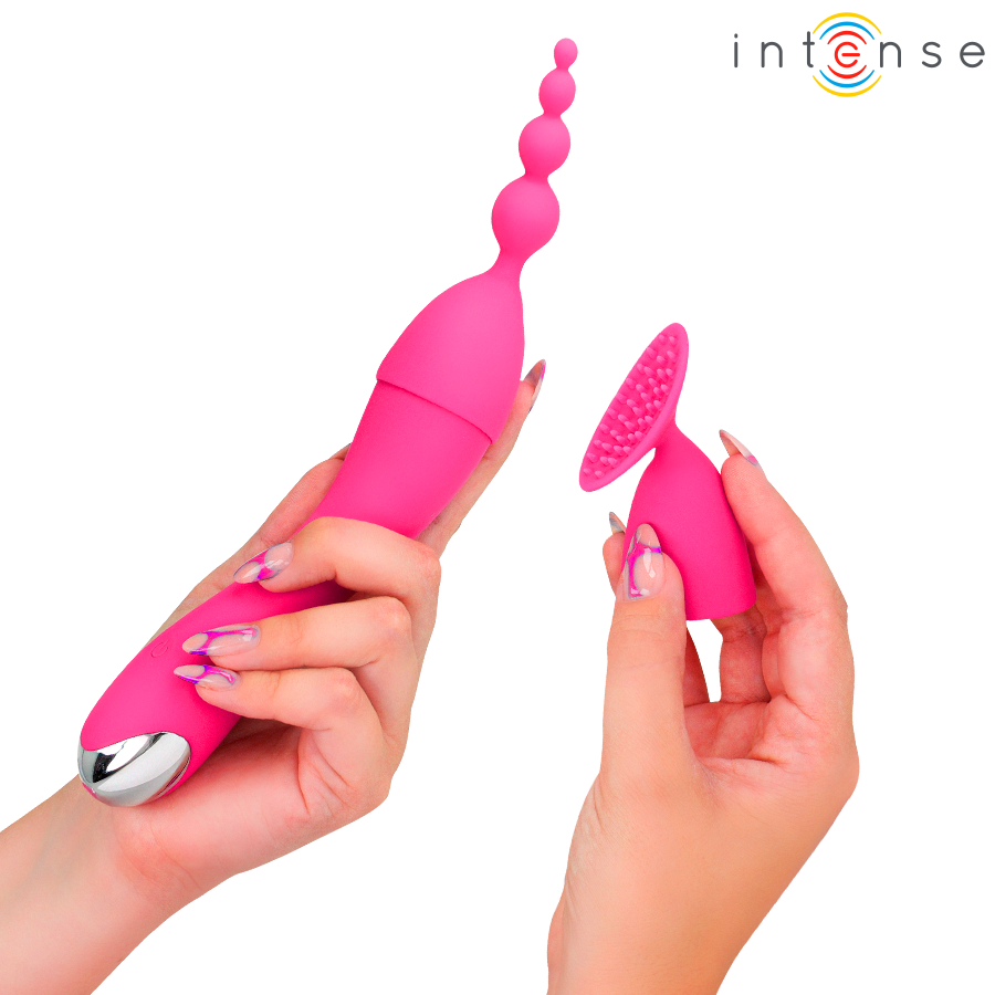 INTENSE - VIBRATEUR CHER AVEC 20 MODES DE MOUVEMENTS ET EMBOUTS INTERCHANGEABLES - Image 6