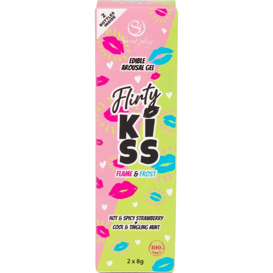 SECRETPLAY - GELS COQUINS BAISERS AVEC EFFETS DE SEXE ORAL FRAISE & MENTHE 2 X 8 GR - Image 6