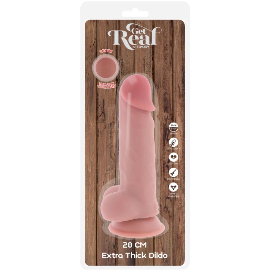 Get Real - Deluxe Realistic Penis With Testicles Extra Thick 20 Cm - Image 6