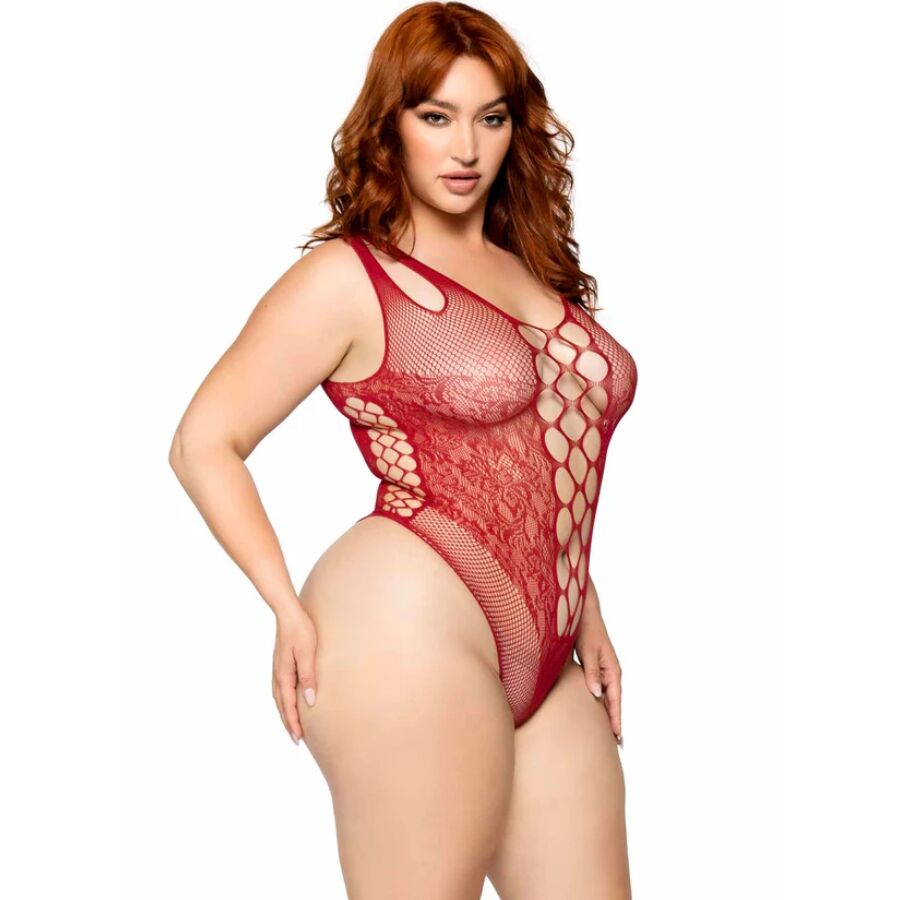 LEG AVENUE - 81641X BODY SANS COUTURE BORDEAUX TAILLE 1X/2X - Image 3