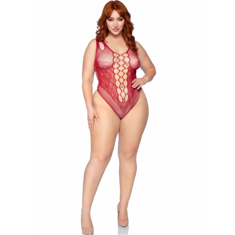 LEG AVENUE - 81641X BODY SANS COUTURE BORDEAUX TAILLE 1X/2X - Image 5