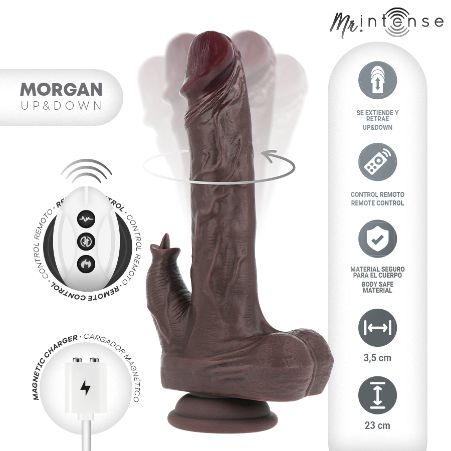 Mr Intense - Morgan Realistic Multifunction Doll With Vibration And Up And Down Remote Control 23 Cm -O- 3.5 Cm - Image 4