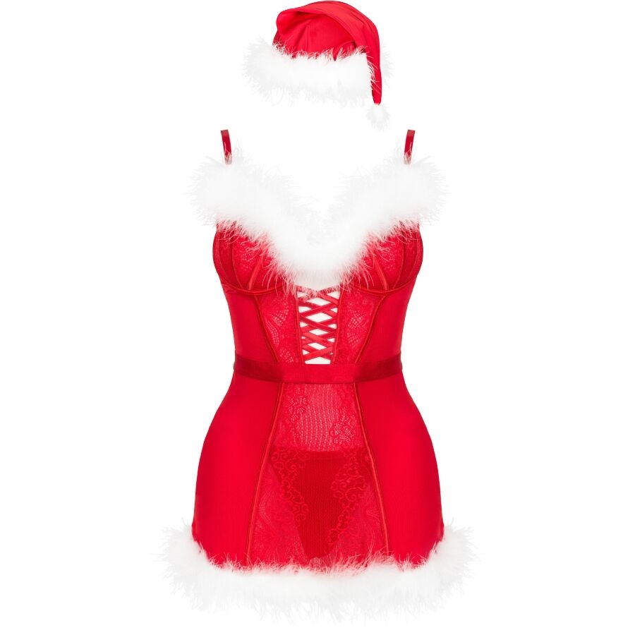 Livco Corsetti Fashion - Agethe Lc 90607 Chemise + String + Bonnet De Noël L/Xl - Image 5