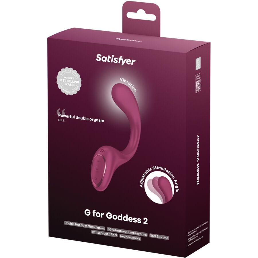 SATISFYER - G FOR GODDESS 2 RABBIT VIBRATOR BOTTLE BORDEAUX - Image 7