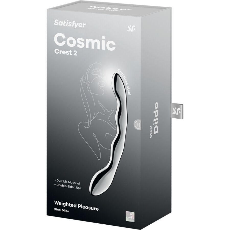 SATISFYER - COSMIC CREST 2 STAINLESS STEEL DOUBLE-ENDED DILDO - Image 6