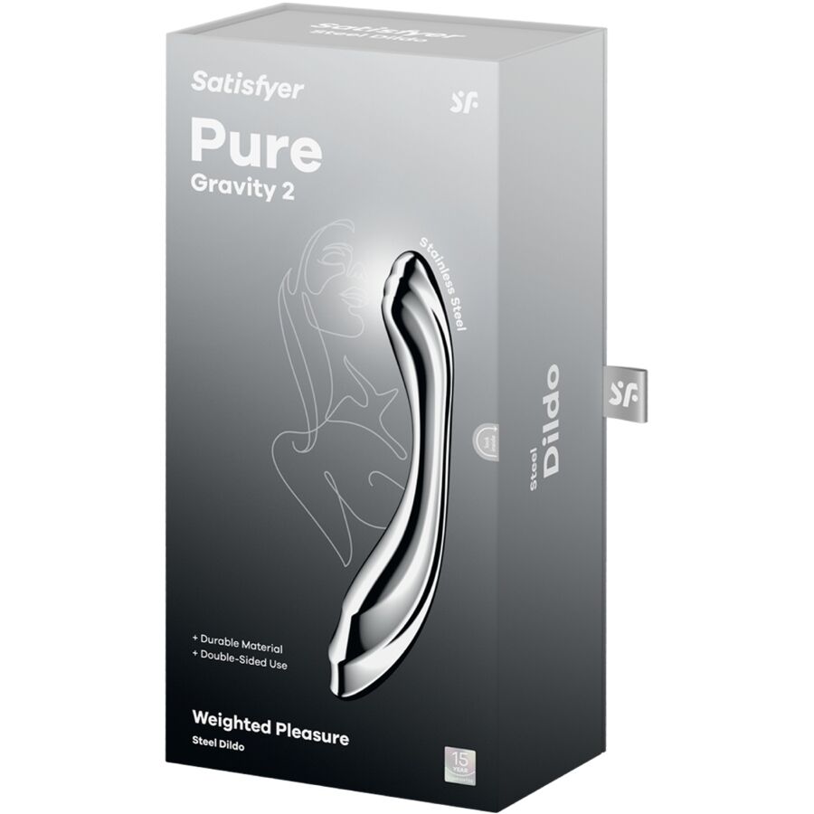 SATISFYER - PURE GRAVITY 2 STAINLESS STEEL DOUBLE-ENDED DILDO - Image 6