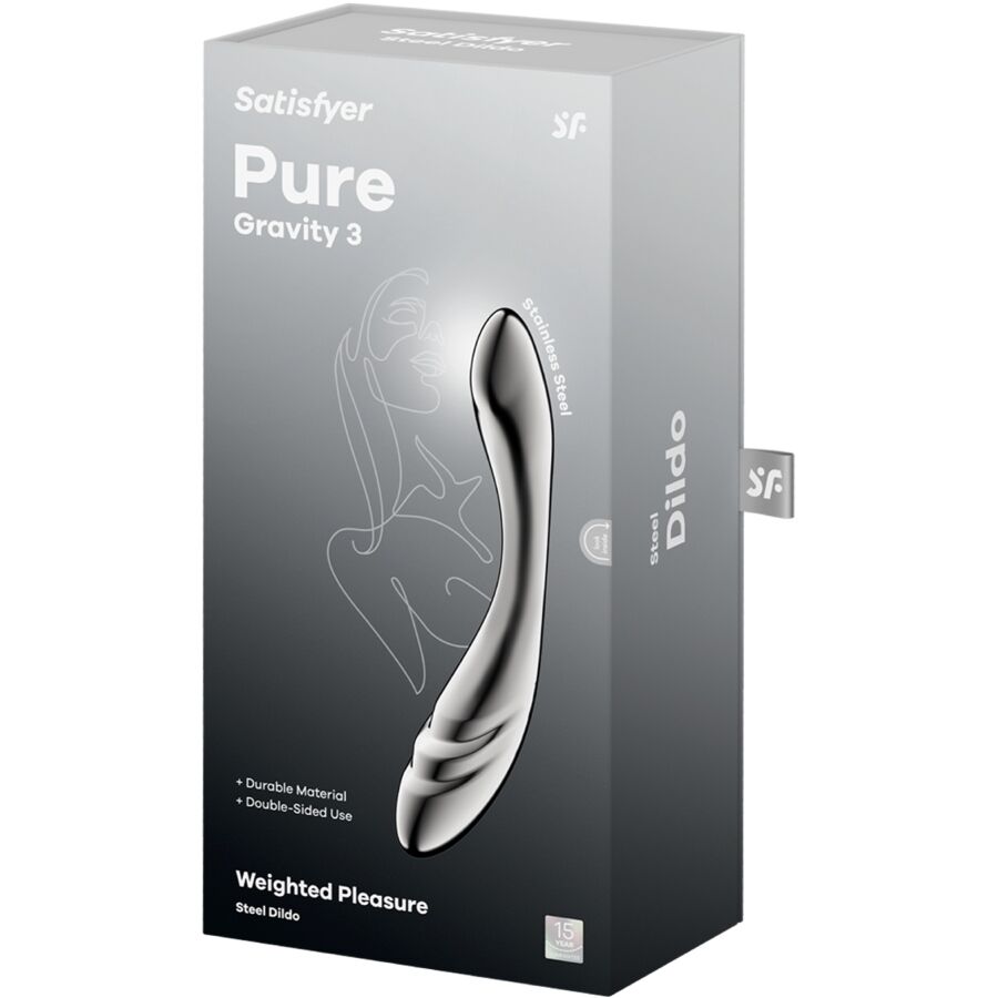 SATISFYER - PURE GRAVITY 3 STAINLESS STEEL DOUBLE-ENDED DILDO - Image 6