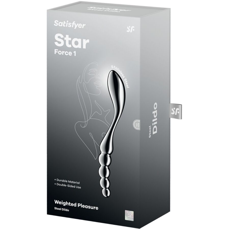 SATISFYER - STAR FORCE 1 STAINLESS STEEL DOUBLE-ENDED DILDO - Image 6
