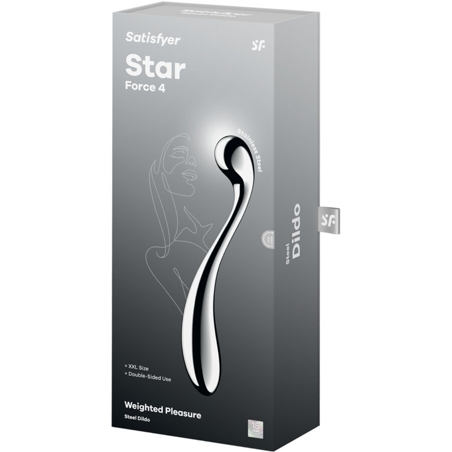 SATISFYER - STAR FORCE 4 STAINLESS STEEL DOUBLE-ENDED DILDO - Image 6