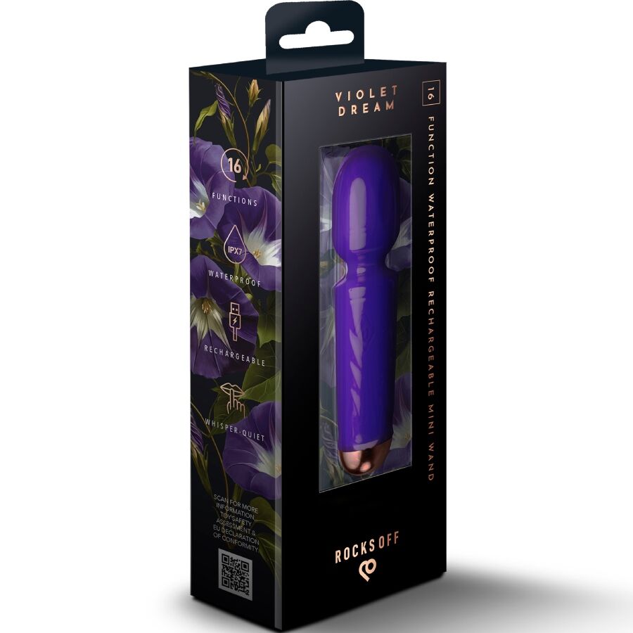 ROCKS-OFF - MINI BAGUETTE RECHARGEABLE 16 FONCTIONS VIOLET DREAM - Image 7