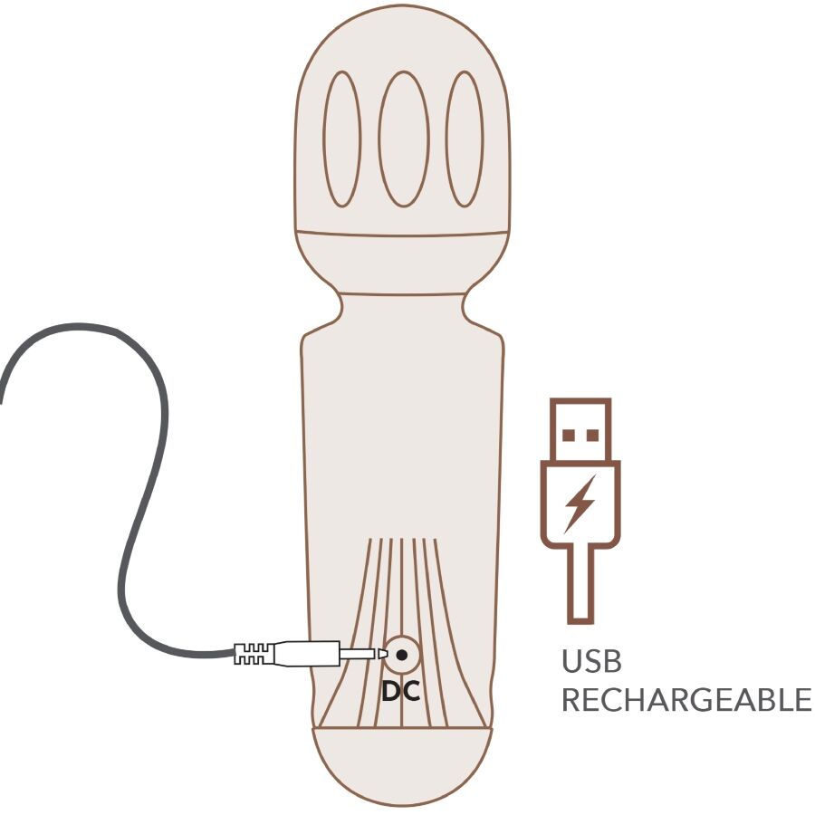 ROCKS-OFF - MINI BAGUETTE RECHARGEABLE 16 FONCTIONS ROSE PIVOINE - Image 6