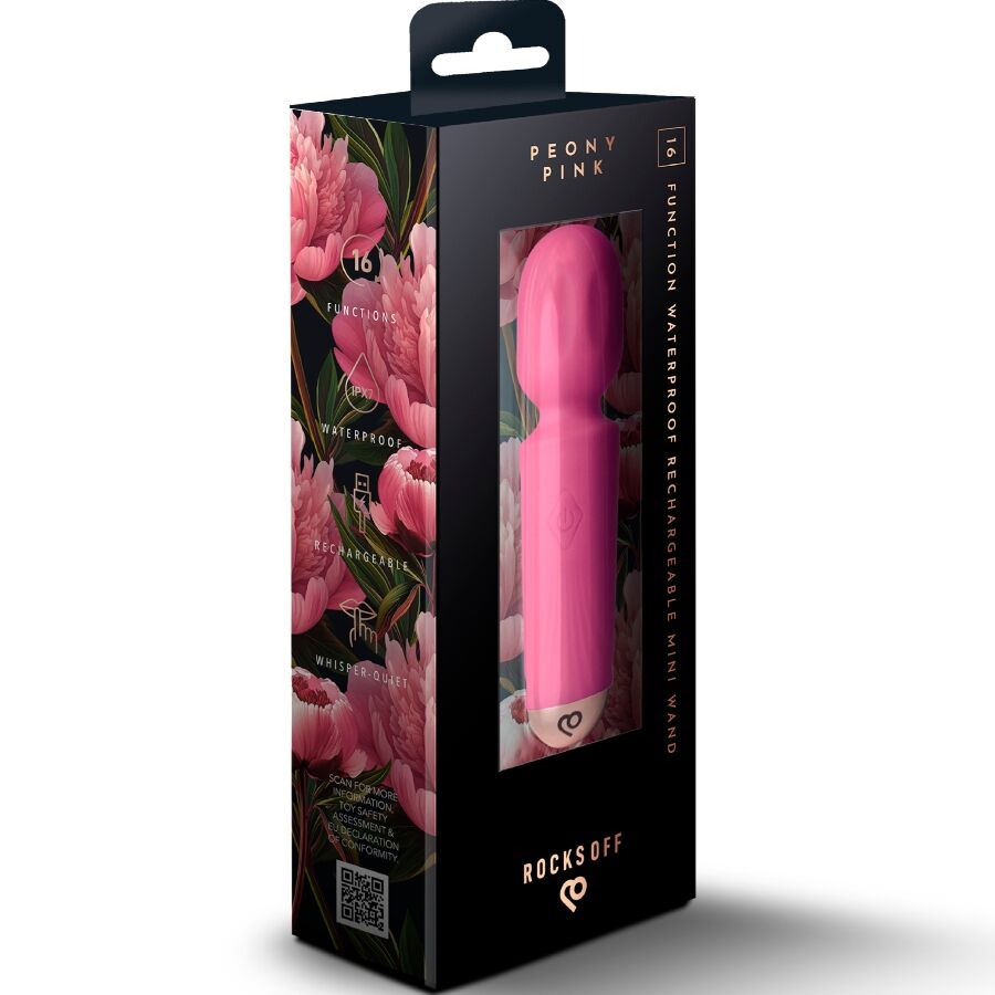 ROCKS-OFF - MINI BAGUETTE RECHARGEABLE 16 FONCTIONS ROSE PIVOINE - Image 7
