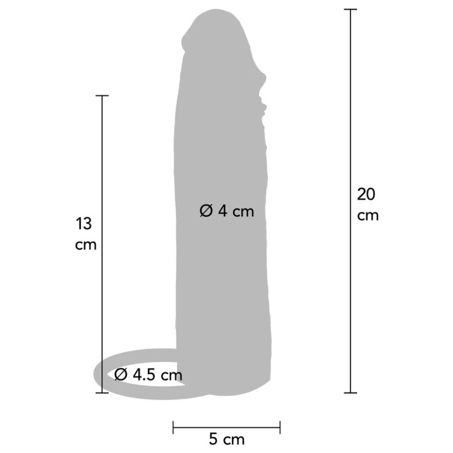 GET REAL - MANCHON PÉNIS VIBRANT EN SILICONE HYDRATANT CARAMEL 20 CM - Image 5