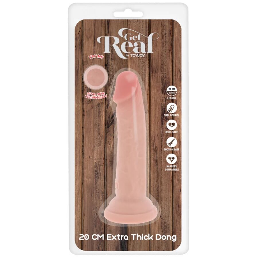 GET REAL - DELUXE THICK DOUBLE-DENSITY TPE DONG 20 CM - Image 6