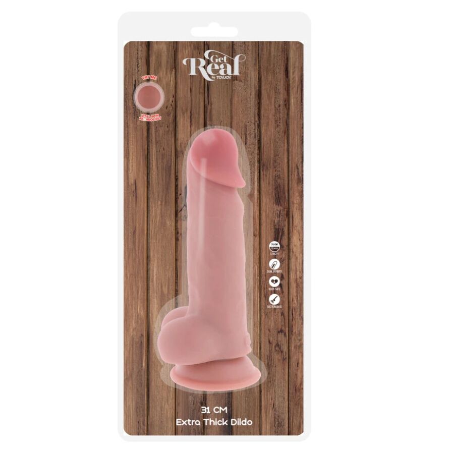 Get Real - Deluxe Realistic Penis With Testicles Extra Thick 31 Cm - Image 6