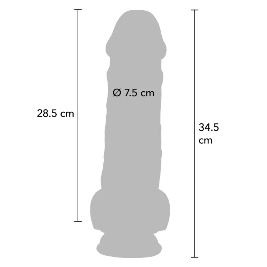 Get Real - Deluxe Realistic Penis With Testicles Extra Thick 34.5 Cm - Image 5