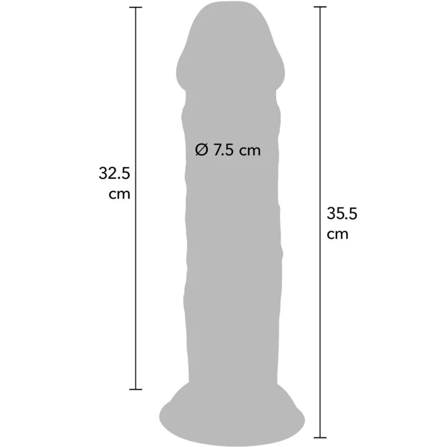 GET REAL - DELUXE THICK DOUBLE-DENSITY TPE DONG 35.5 CM - Image 5