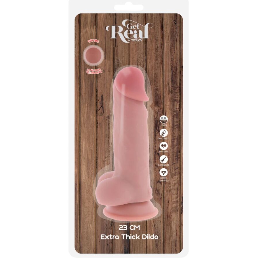 Get Real - Deluxe Realistic Penis With Testicles Extra Thick 23 Cm - Image 6