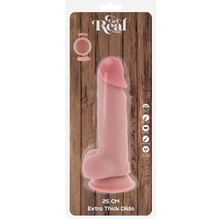 Get Real - Deluxe Realistic Penis With Testicles Extra Thick 25 Cm - Image 6
