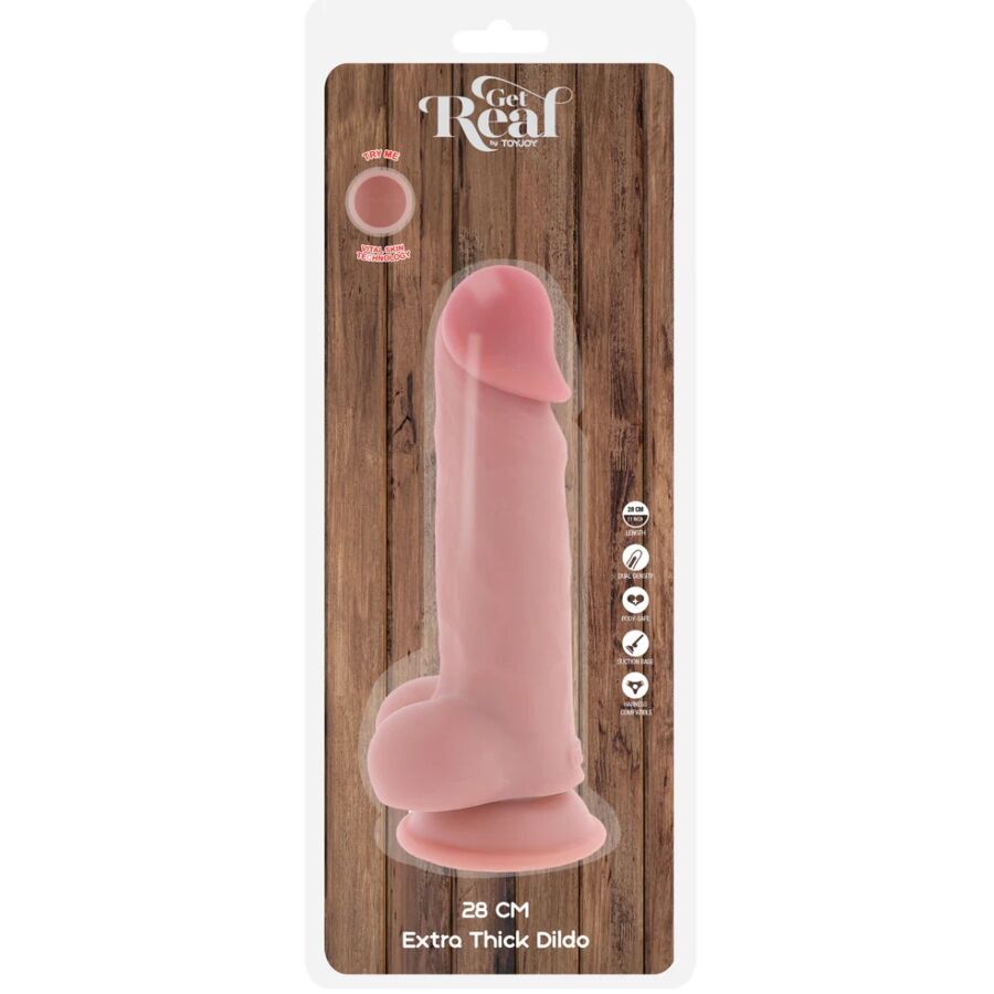 Get Real - Deluxe Realistic Penis With Testicles Extra Thick 28 Cm - Image 6