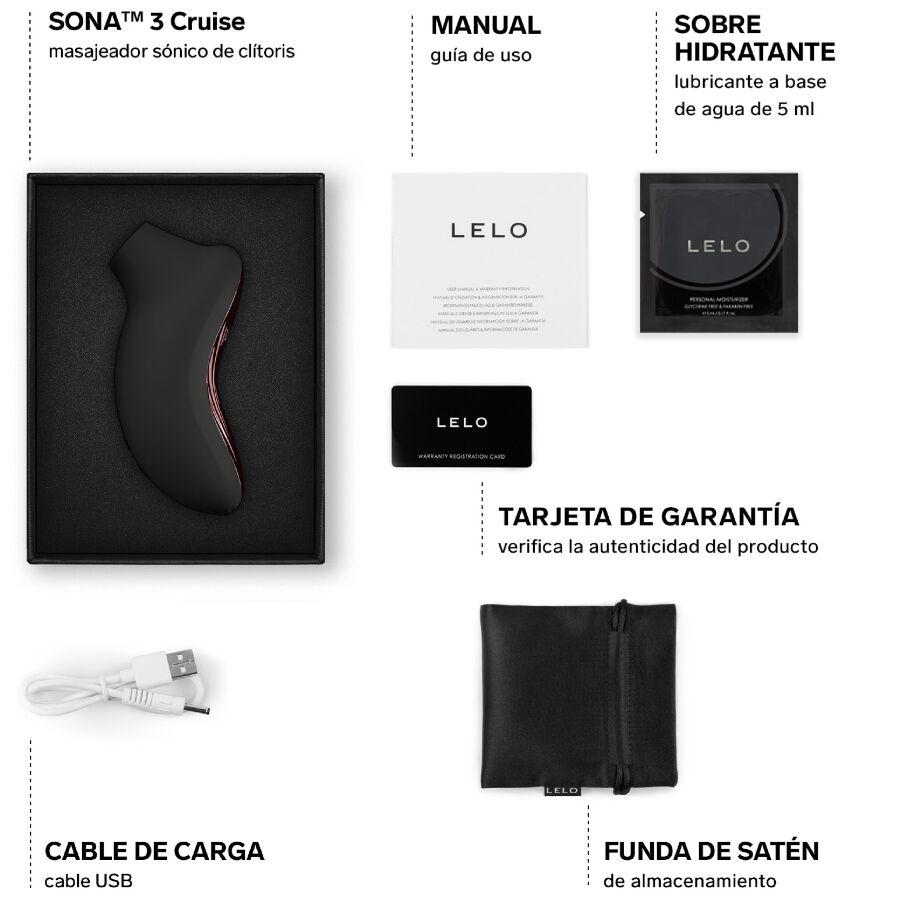 LELO - SONA 3 CRUISE MASSEUR CLITORAL SONIQUE NOIR - Image 6