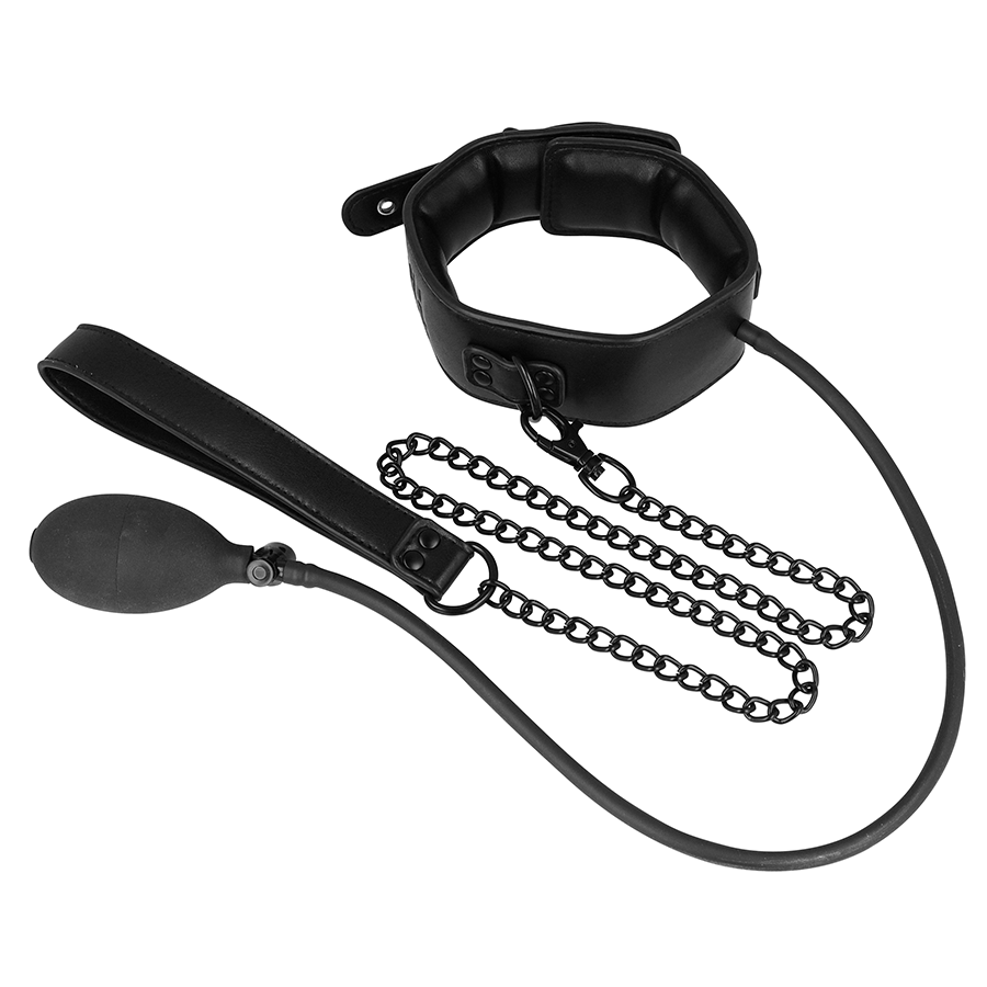 FETISH SUBMISSIVE BONDAGE - COLLIER D'ÉTRANGLEMENT GONFLABLE AVEC CHAÎNE - Image 6