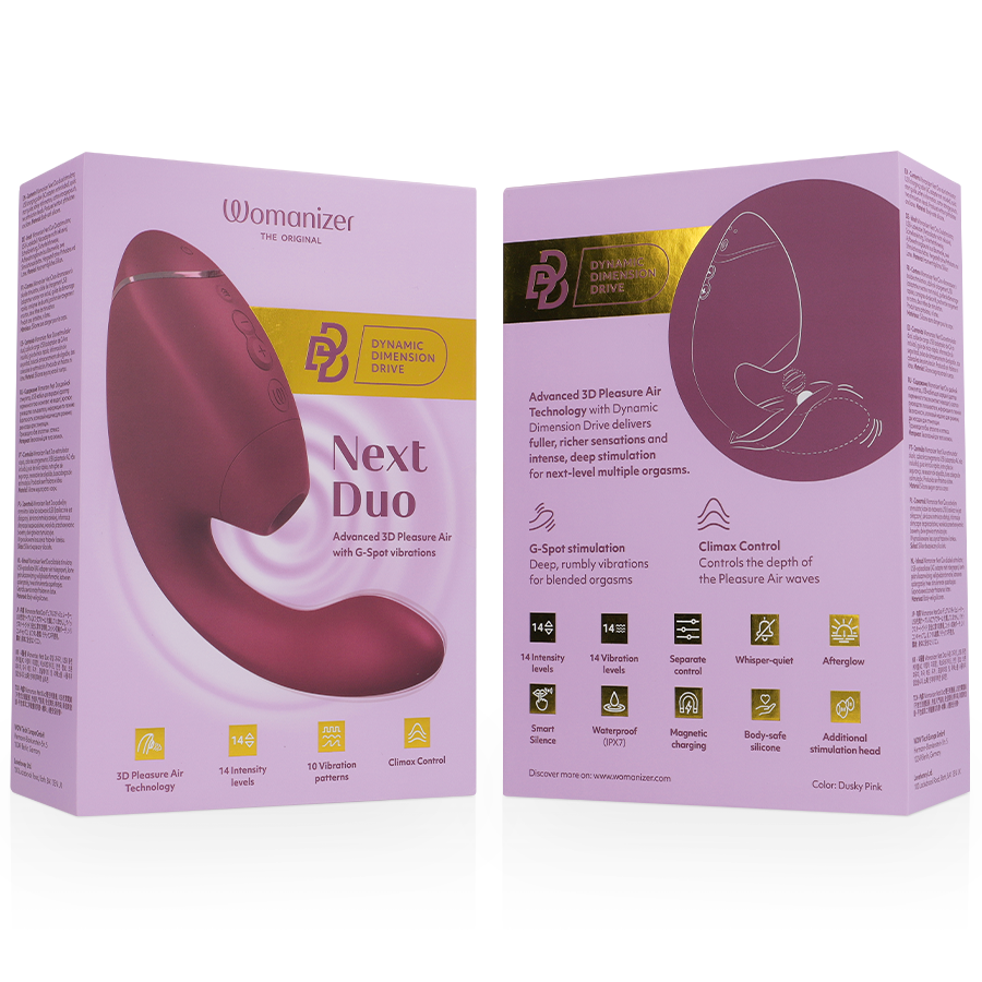 WOMANIZER - DUO NEXT STIMULATEUR CLITORIAL ET DE POINT G DOUBLE ROSE FOYER - Image 8
