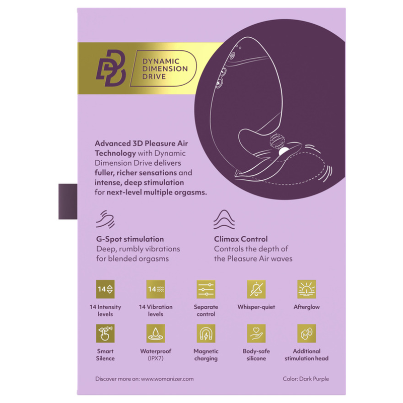 Womanizer - Duo Next Stimulateur Clitorial Et De Point G Double Violet Foncé - Image 19