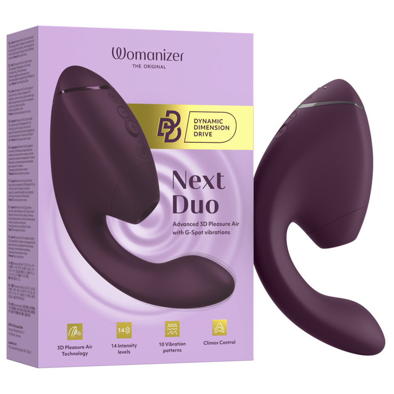 Womanizer - Duo Next Stimulateur Clitorial Et De Point G Double Violet Foncé - Image 20