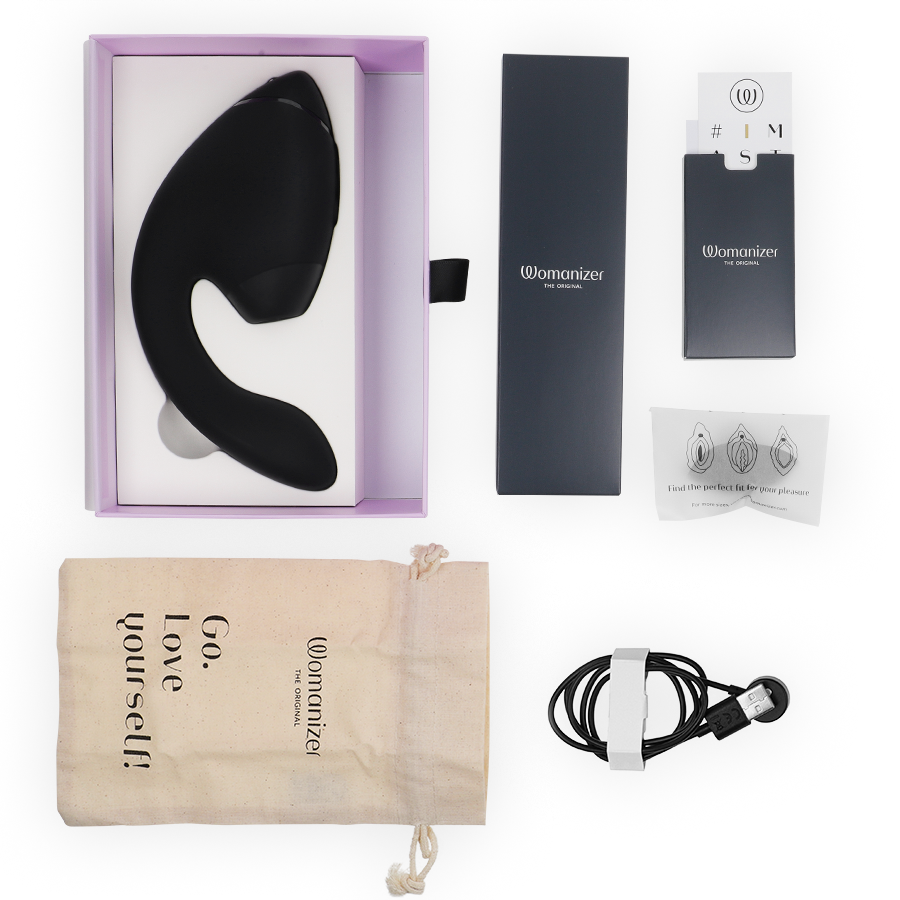 WOMANIZER - DUO NEXT STIMULATEUR CLITORIAL ET DE POINT G DOUBLE NOIR - Image 7
