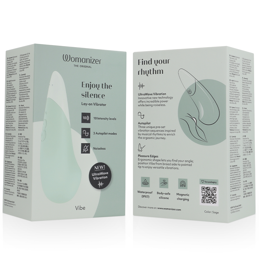 Womanizer - Vibe Lay-On Silent Vibrator Sage - Image 13