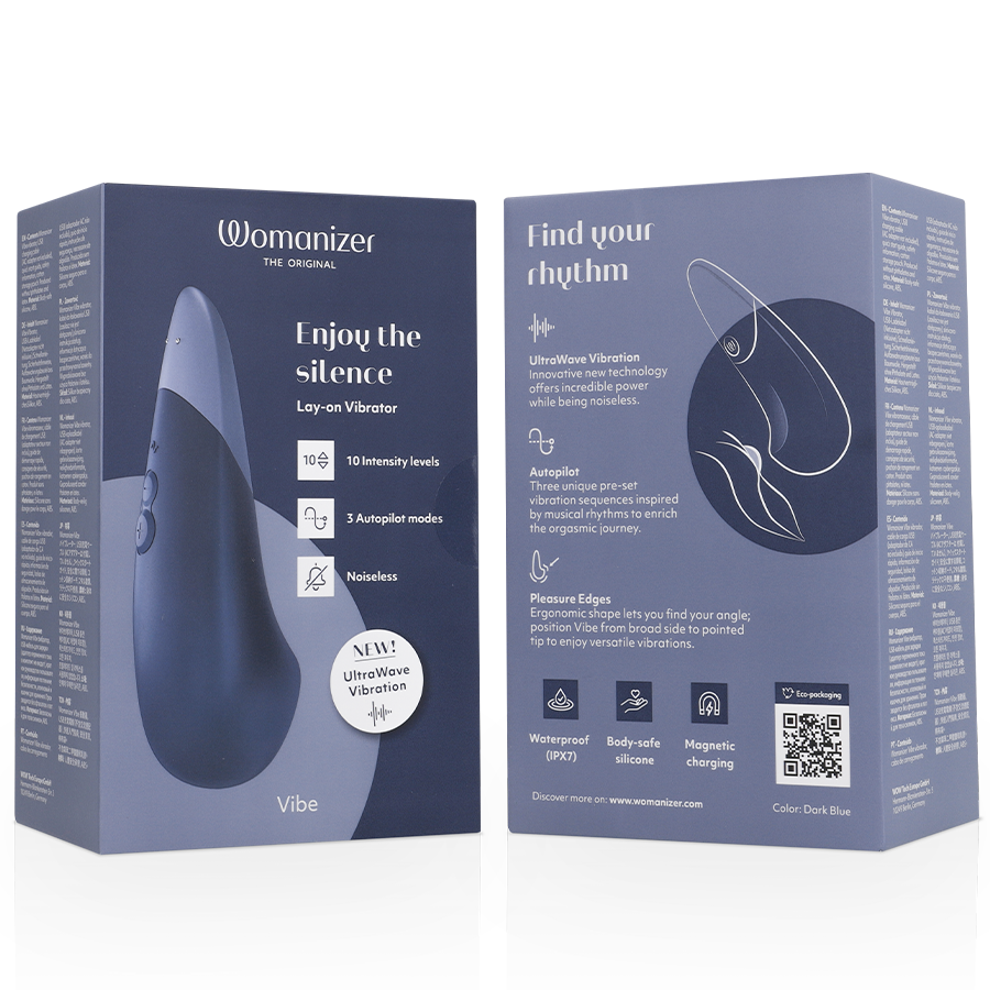 Womanizer - Vibe Lay-On Silent Vibrator Dark Blue - Image 17