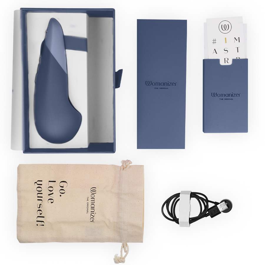 Womanizer - Vibe Lay-On Silent Vibrator Dark Blue - Image 11