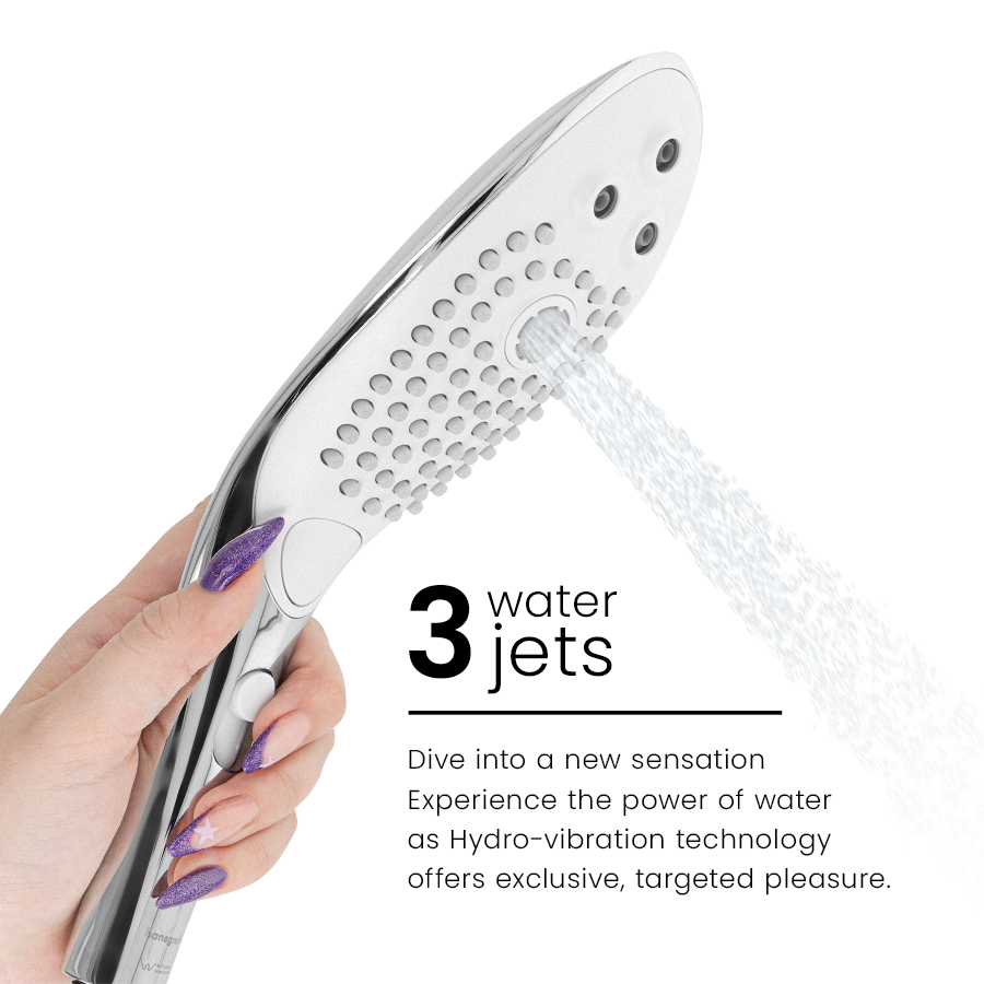 Womanizer - Pommeau De Douche Stimulant Clitorial Wave Chrome - Image 11
