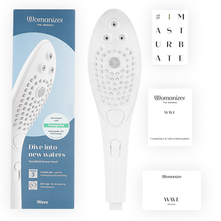 WOMANIZER - POMMEAU DE DOUCHE STIMULANT CLITORIAL WAVE BLANC - Image 7