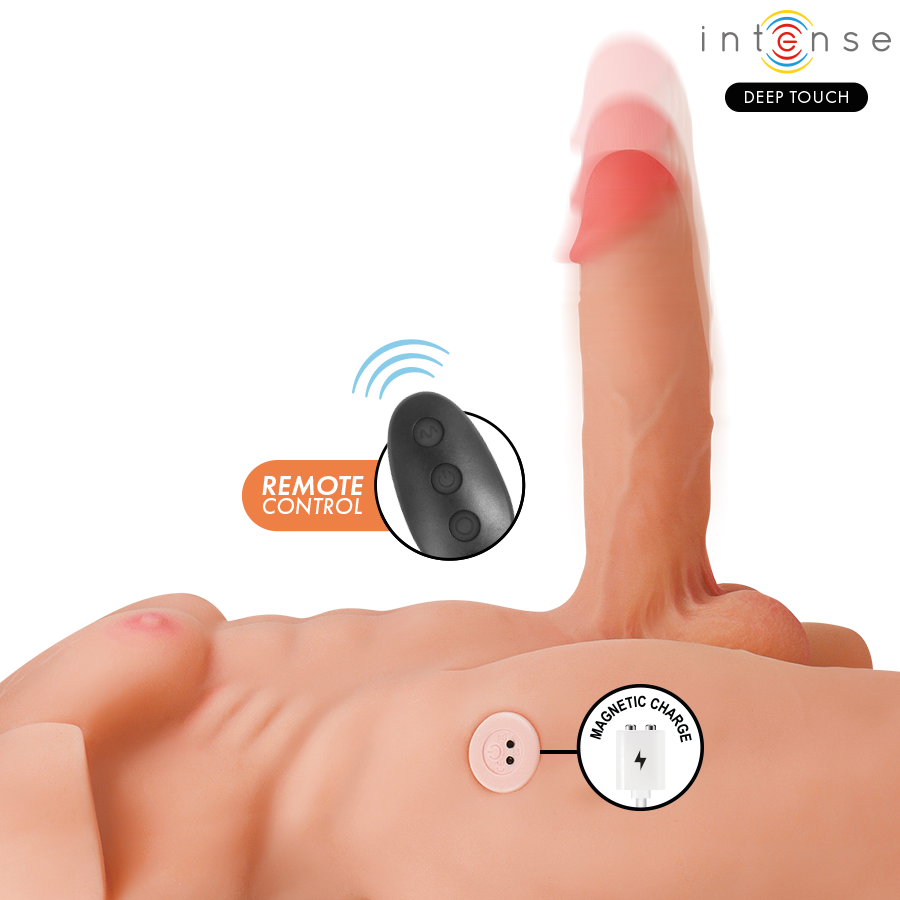 INTENSE DEEP TOUCH - TORSE MARTY AVEC ANUS ET GODEMICHET RÉALISTE AVEC POUSSE ET VIBRATION, TÉLÉCOMMANDE, 6,2 KG - Image 5