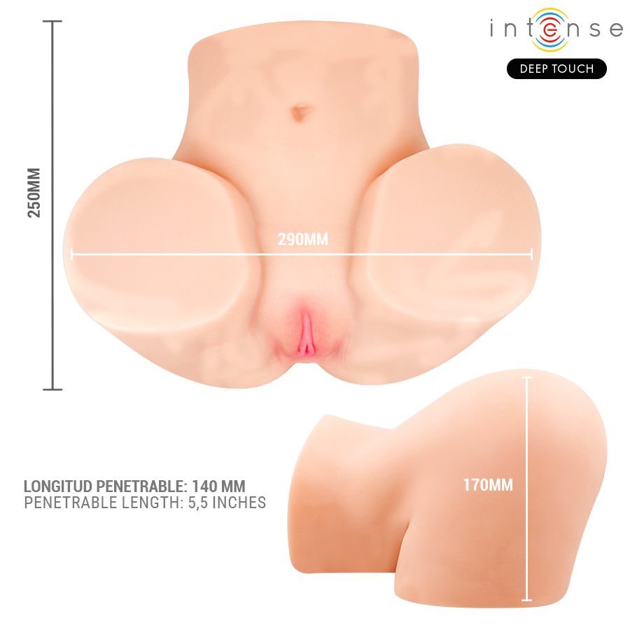 INTENSE DEEP TOUCH - MASTURBATEUR VAGINAL GINGER AVEC SUCCION, CHALEUR, VIBRATION ET EFFETS VOCAUX, TÉLÉCOMMANDE INCLUSE, 5,3 KG - Image 6
