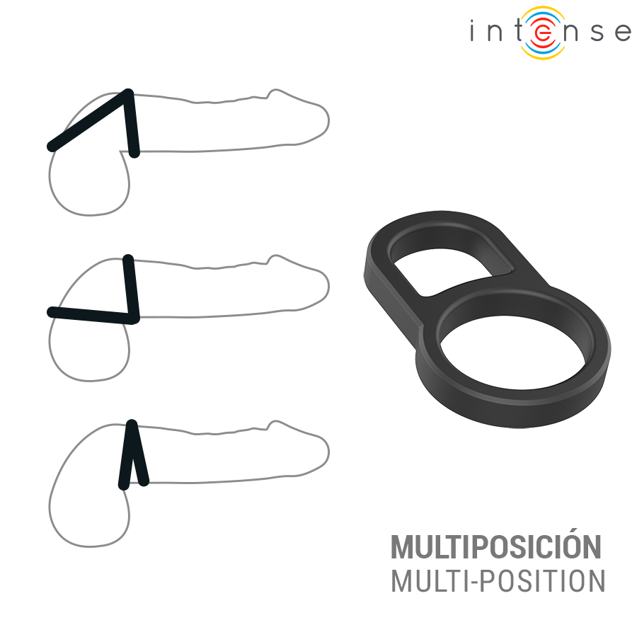 INTENSE - CONLETH ADJUSTABLE DOUBLE PENIS RING MODEL 3 - Image 4