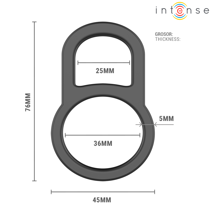 INTENSE - CONLETH ADJUSTABLE DOUBLE PENIS RING MODEL 3 - Image 7