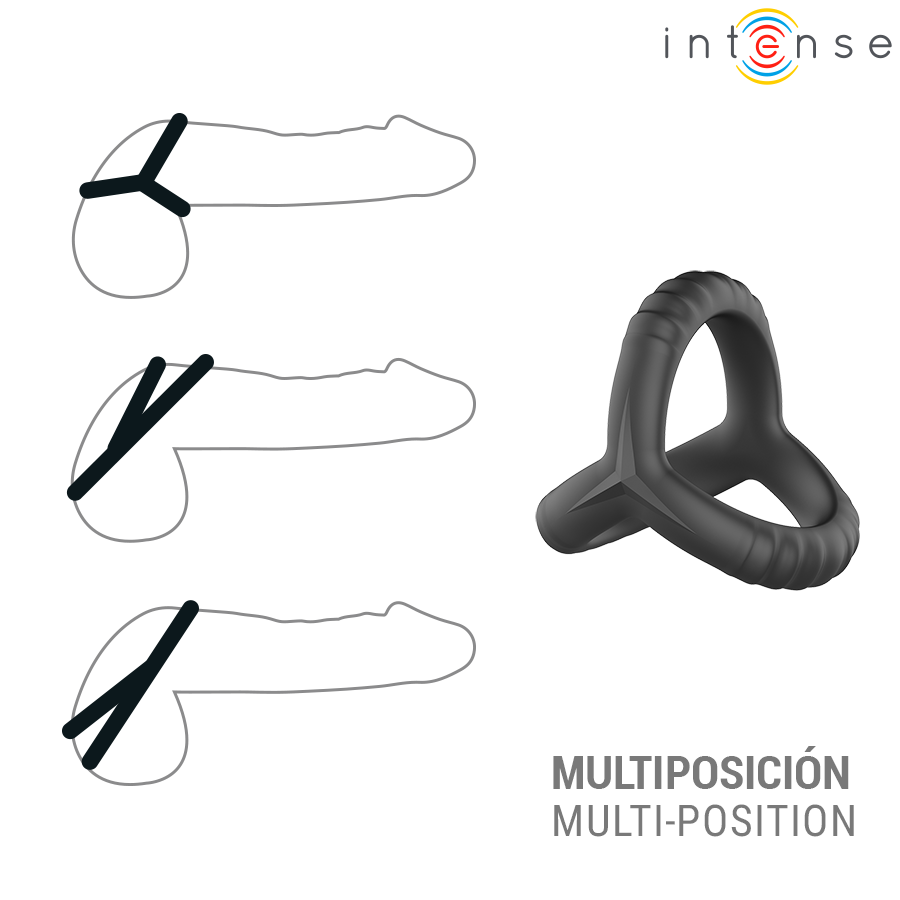 INTENSE - JOHN ADJUSTABLE TRIPLE PENIS RING MODEL 4 - Image 4