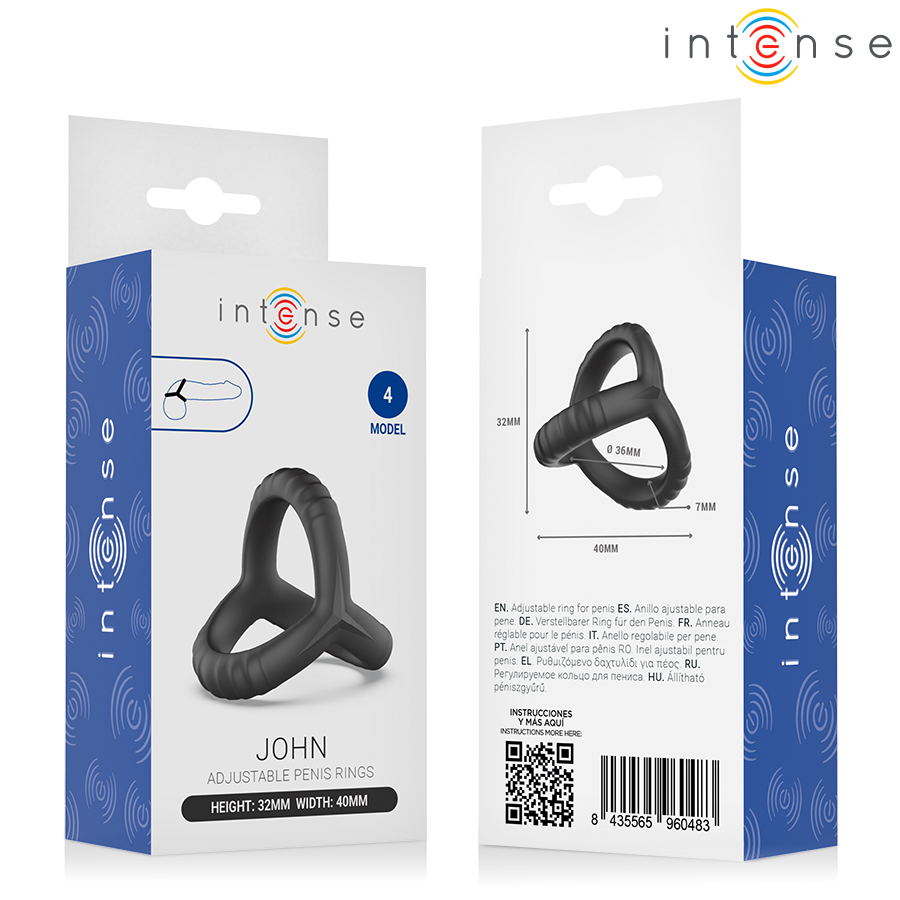 INTENSE - JOHN ADJUSTABLE TRIPLE PENIS RING MODEL 4 - Image 6